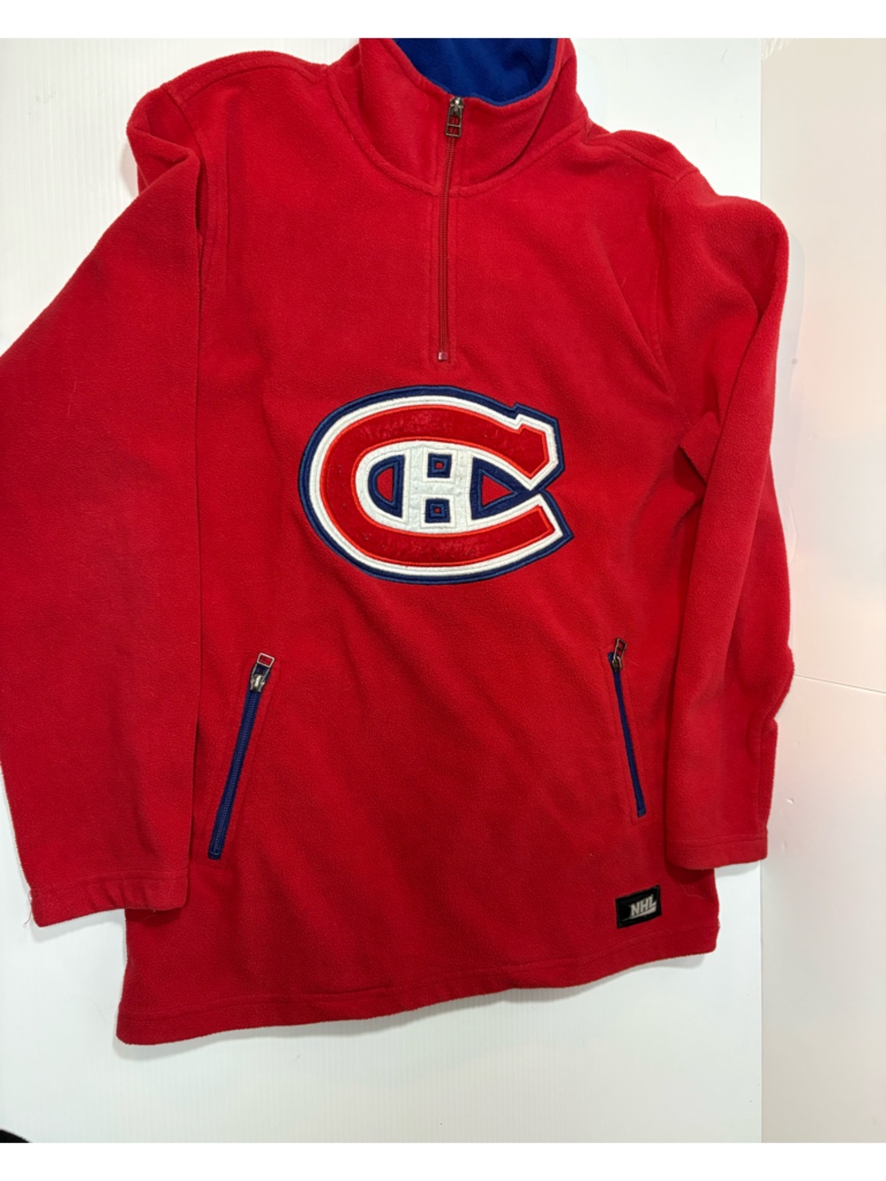 Vintage 90s Montreal Canadiens Ilanco Fleece Quarter-Zip - NHL Hockey - L
